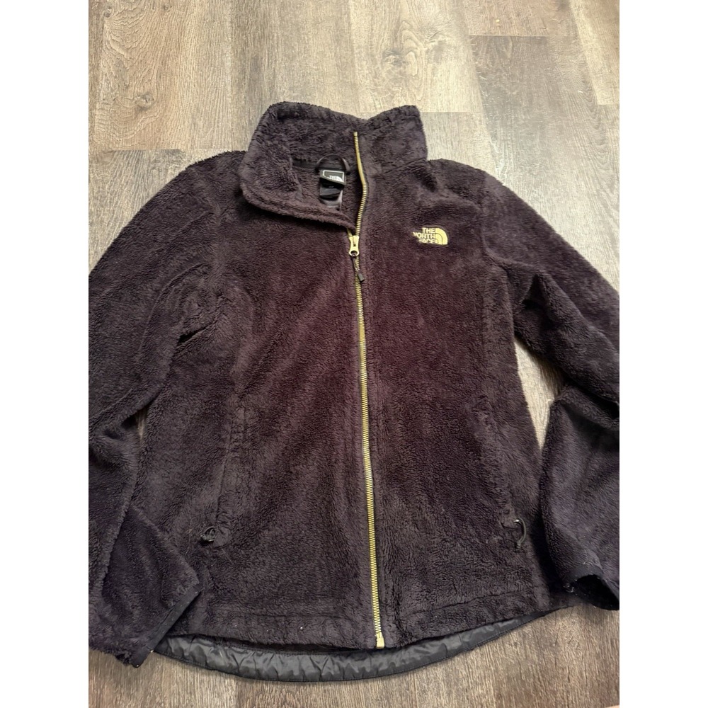 The North Face Women's Osito Soft Fleece Jacket Black & Gold Full Zip Size S